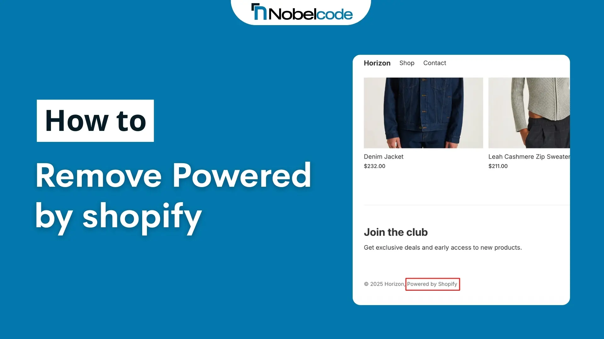 How to remove powered by shopify from your online store